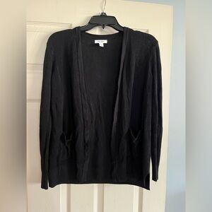 Nine West black cardigan open sweater ribbed women’s medium